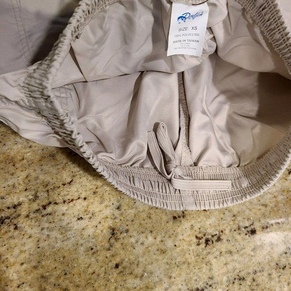 Dolphin Men's XS Tan Swimming Swim Trunks Board Shorts Cargo Pocket Drawstring - Picture 6 of 9